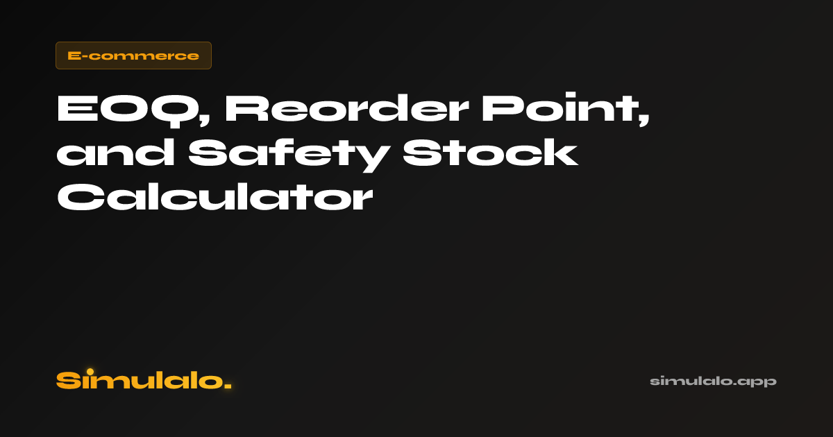 EOQ and Reorder Point Calculator with Safety Stock | Simúlalo
